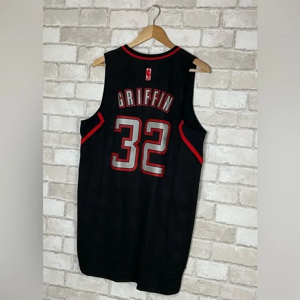 Adidas LA Clippers 32 Blake Griffin Black & Red Jersey Size S